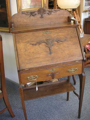 Oak Secretory Desk West St Paul Antiques