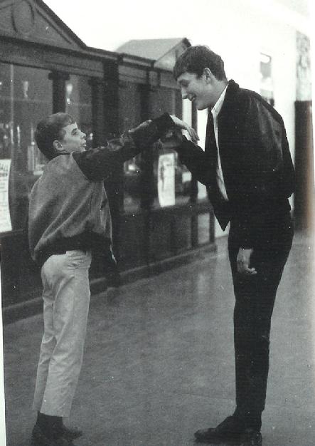 Senior Joe Brenny demands respect from sophomore Tom Klis, "Kiss my hand."