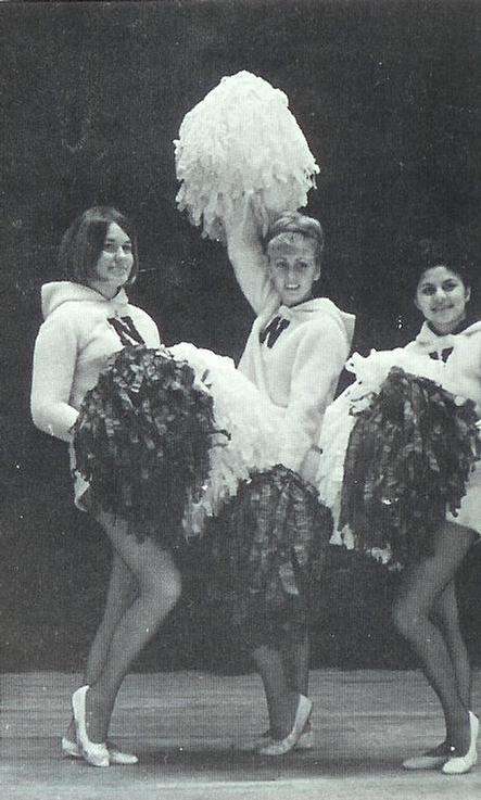 1966 Polarette officers were Barb Kline, Treasurer; Marsha Johnson, Captain; Corona Relopez, co-captain.