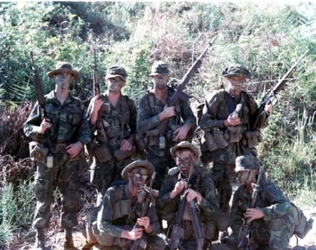 The Last Patrol - It was 40 years ago this is a team picture taken at the end of sept 1970. I did not know it at the time, but it turned out to be my last patrol. When the team returned from the bush, I was called into the office and was told that I had orders to leave for okinawa in the morning, thus my viet nam tour was over. by Eric Schwartz