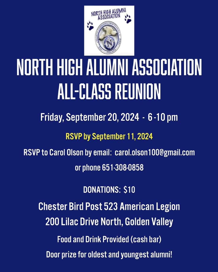 MINNEAPOLIS North High School Alll-Class Reunion 2024