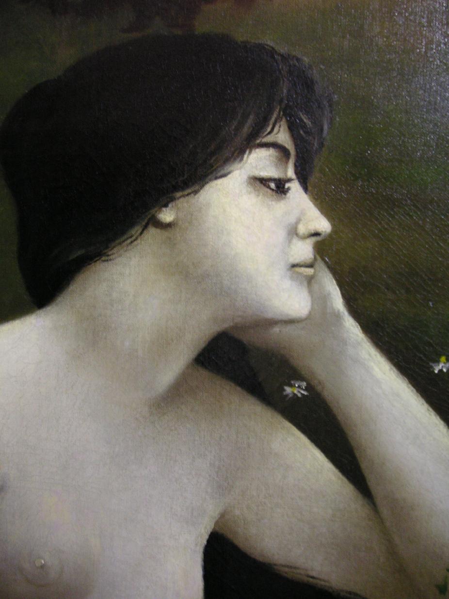 Portrait of a Nude Lady by Henry Carling